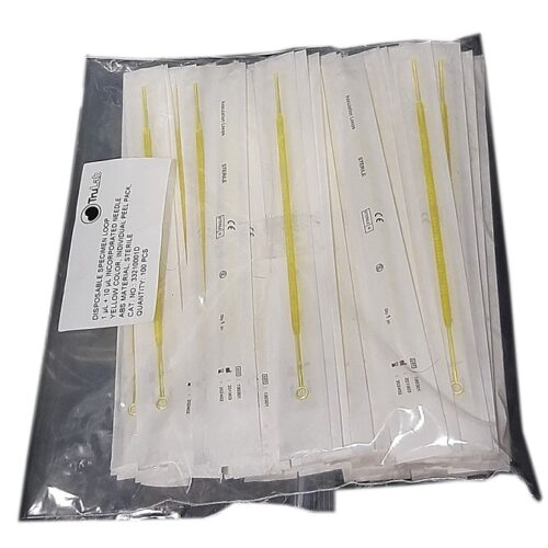 Inoculation Loop 1 + 10 ul , Yellow, Sterile, With Needle